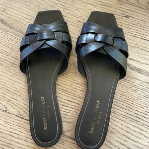 Saint Laurent Tribute Slide Sandals 37